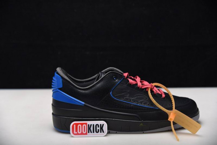 TB Jordan 2 Retro Low SP Off-White Black Blue DJ4375-004