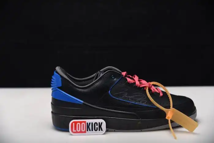 Bmlin Shoes Jordan 2 Retro Low SP Off-White Black Blue DJ4375-004