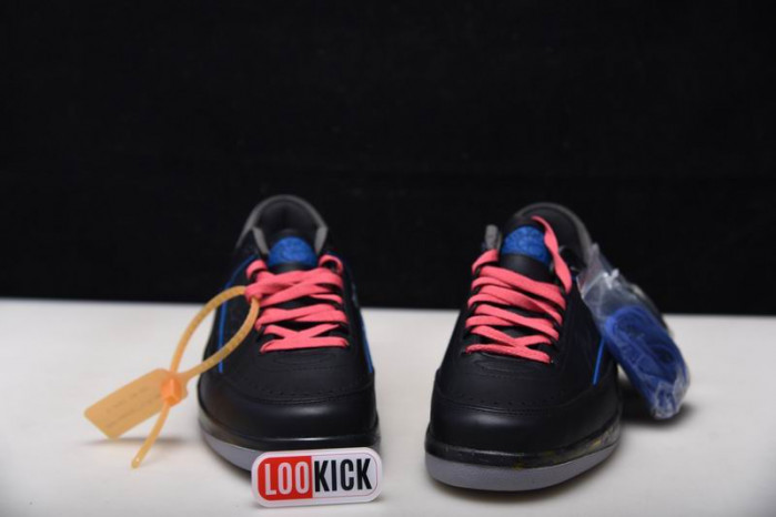 TB Jordan 2 Retro Low SP Off-White Black Blue DJ4375-004