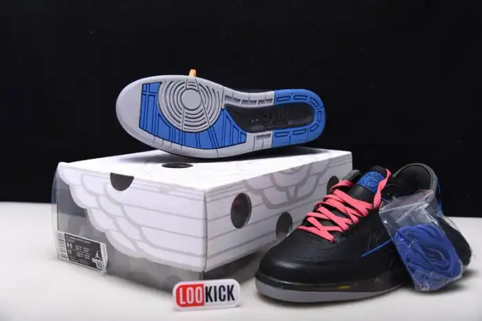 Rep TBkick Jordan 2 Retro Low SP Off-White Black Blue DJ4375-004