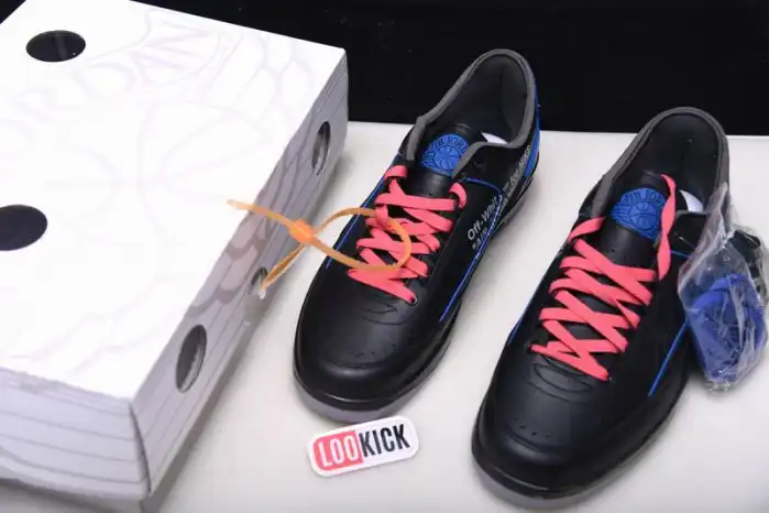 Rep TBkick Jordan 2 Retro Low SP Off-White Black Blue DJ4375-004