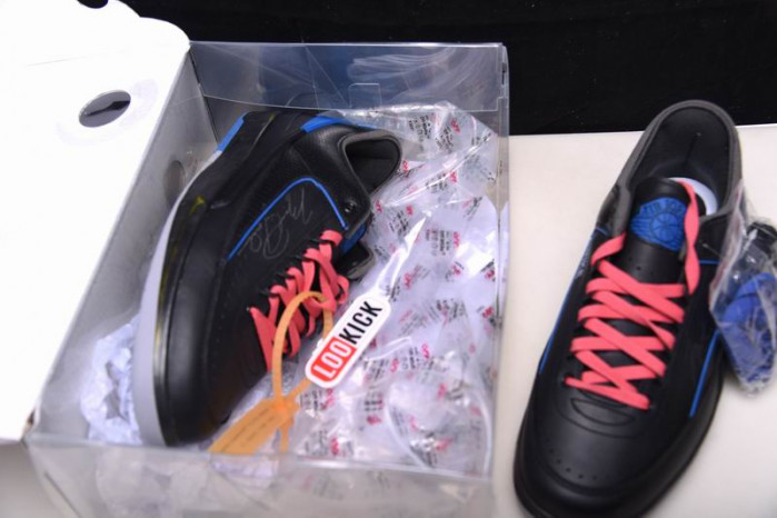 TB Jordan 2 Retro Low SP Off-White Black Blue DJ4375-004