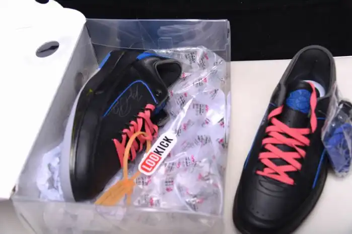 Rep TBkick Jordan 2 Retro Low SP Off-White Black Blue DJ4375-004