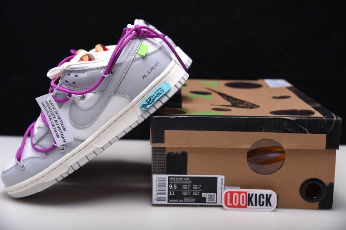 TB Nike Dunk Low Off-White Lot 45 DM1602-101