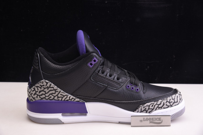 KICKWHO Air Jordan 3 Retro Black Court Purple CT8532-050