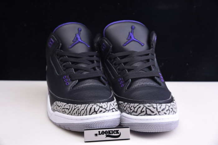 KICKWHO Air Jordan 3 Retro Black Court Purple CT8532-050