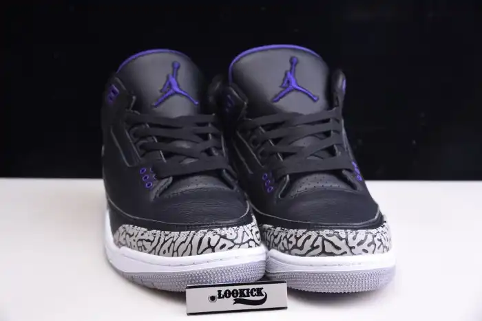 Best reps HYPE Air Jordan 3 Retro Black Court Purple CT8532-050