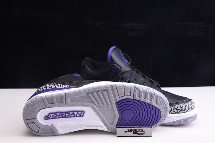 KICKWHO Air Jordan 3 Retro Black Court Purple CT8532-050