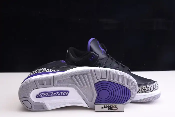 Cheap Air Jordan 3 Retro Black Court Purple CT8532-050