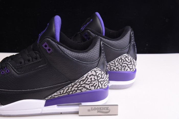 KICKWHO Air Jordan 3 Retro Black Court Purple CT8532-050