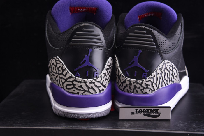 KICKWHO Air Jordan 3 Retro Black Court Purple CT8532-050