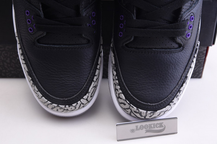 KICKWHO Air Jordan 3 Retro Black Court Purple CT8532-050