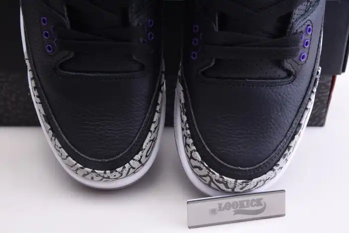 Cheap Air Jordan 3 Retro Black Court Purple CT8532-050