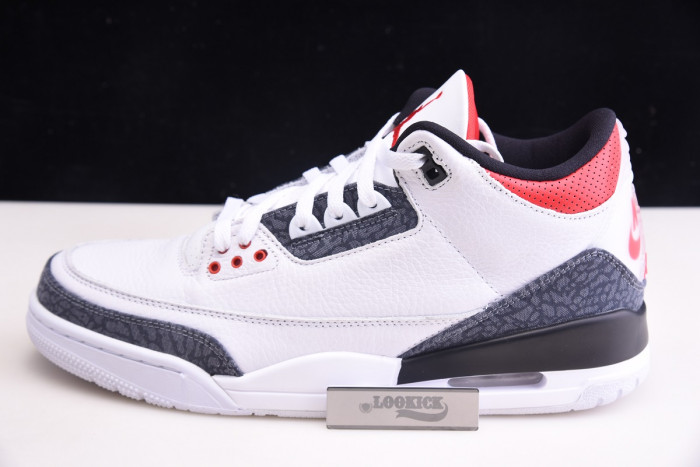 TB AIR JORDAN 3 RETRO "WHITE FIRE RED" CZ6431-100