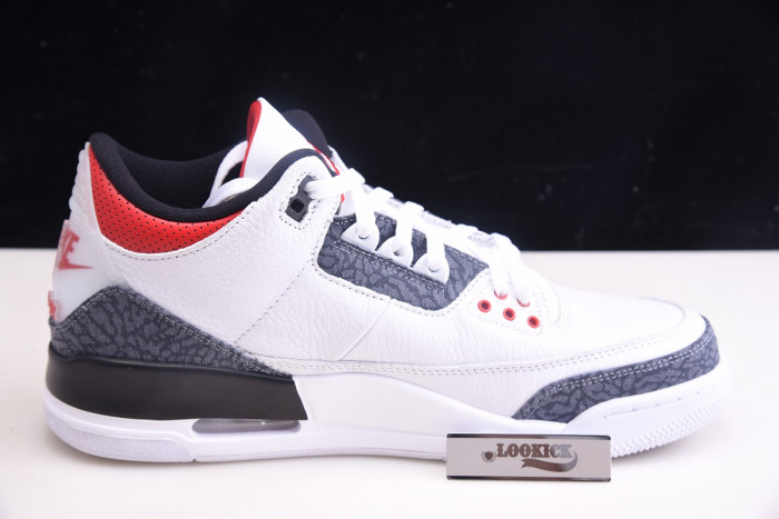 TB AIR JORDAN 3 RETRO "WHITE FIRE RED" CZ6431-100