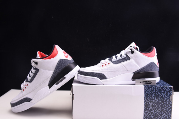 TB AIR JORDAN 3 RETRO "WHITE FIRE RED" CZ6431-100