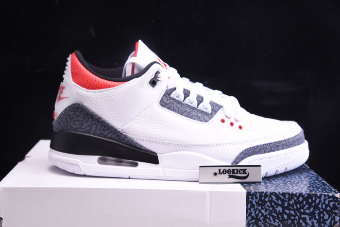 TB AIR JORDAN 3 RETRO "WHITE FIRE RED" CZ6431-100