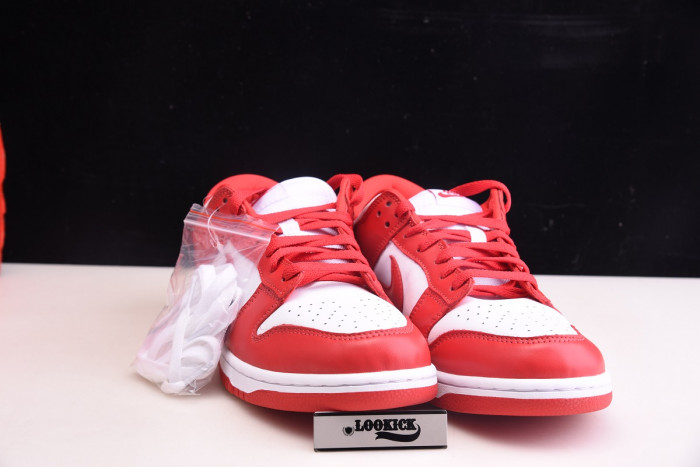 KICKWHO NIKE DUNK LOW UNIVERSITY RED WHITE CU1727-100