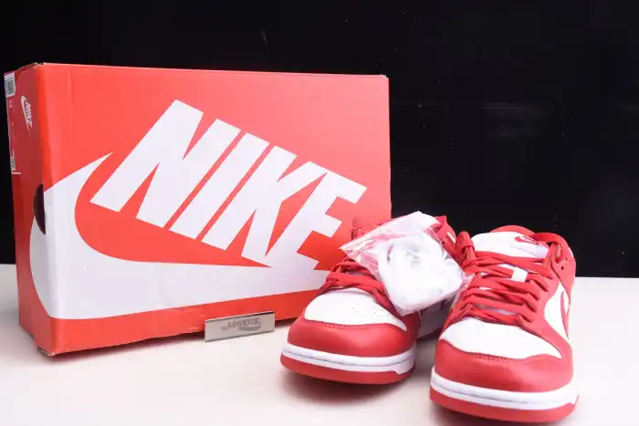 Cheap LY NIKE DUNK LOW UNIVERSITY RED WHITE CU1727-100