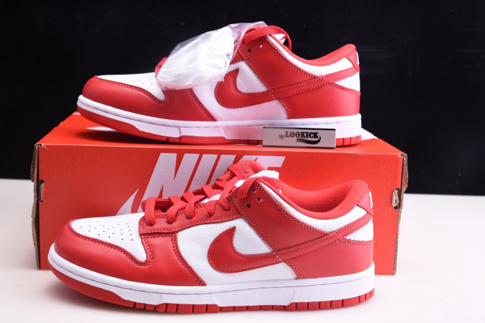 KICKWHO NIKE DUNK LOW UNIVERSITY RED WHITE CU1727-100