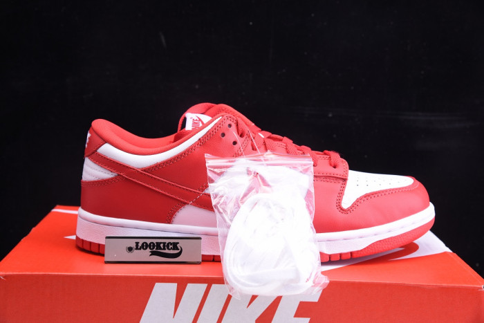 KICKWHO NIKE DUNK LOW UNIVERSITY RED WHITE CU1727-100