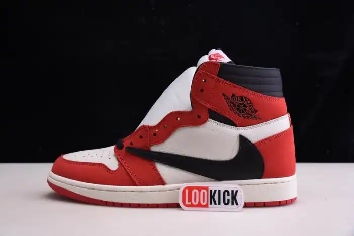 Bmlin Shoes TRAVIS SCOTT X AIR JORDAN 1 RETRO HIGH OG - CD4487 100(RED)