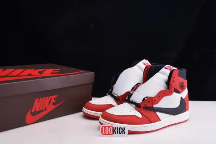 Kick Theory TRAVIS SCOTT X AIR JORDAN 1 RETRO HIGH OG - CD4487 100(RED)