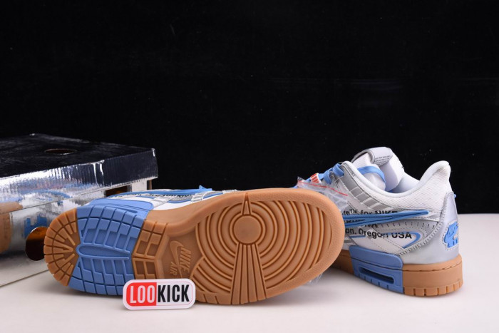 TB OFF WHITE NIKE AIR RUBBER DUNK UNIVERSITY BLUE" CU6015-100