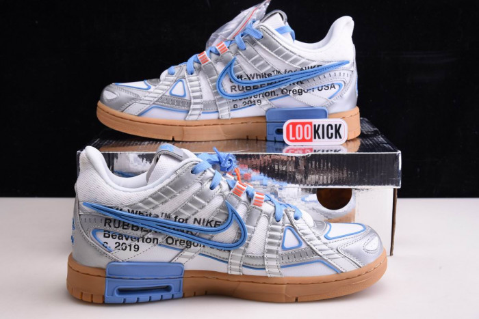 TB OFF WHITE NIKE AIR RUBBER DUNK UNIVERSITY BLUE" CU6015-100