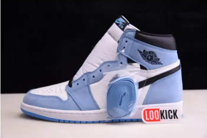 Affordable AIR JORDAN 1 RETRO HIGH WHITE UNIVERSITY BLUE BLACK 555088-134