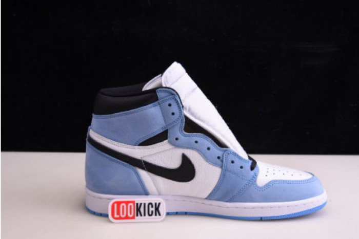 TB AIR JORDAN 1 RETRO HIGH WHITE UNIVERSITY BLUE BLACK 555088-134