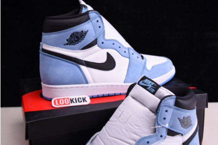 TB AIR JORDAN 1 RETRO HIGH WHITE UNIVERSITY BLUE BLACK 555088-134