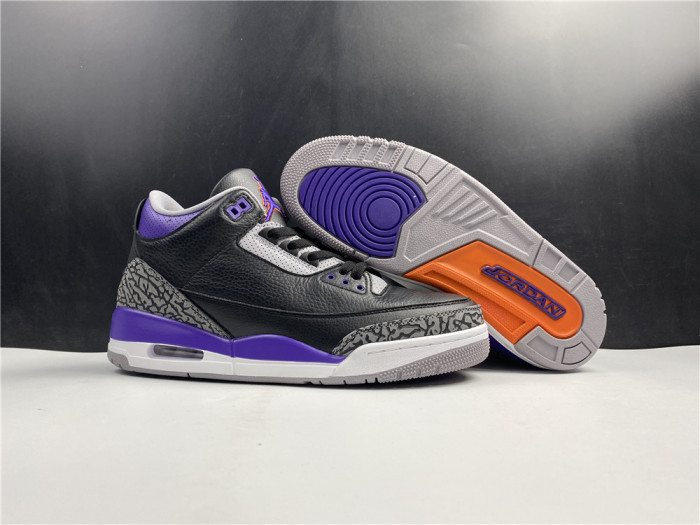 TB Air Jordan 3 Retro Black Court Purple CT8532 050