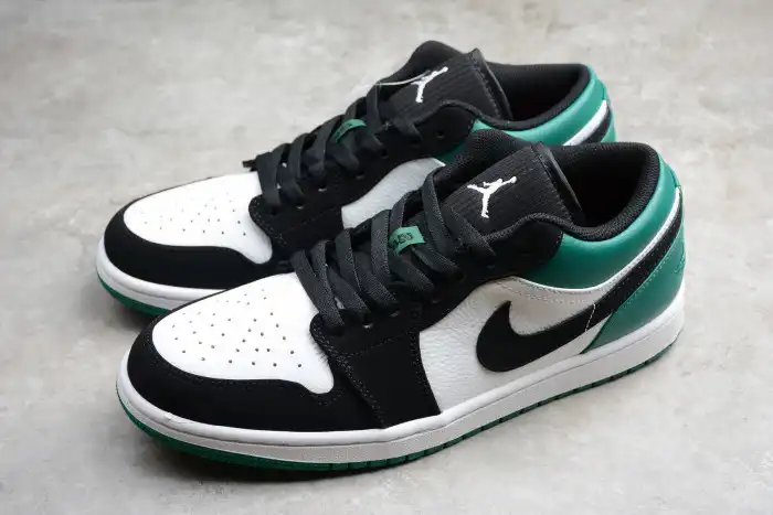 Kicked Out Shoe Store Air Jordan 1 Low White Black Mystic Green 553558-113