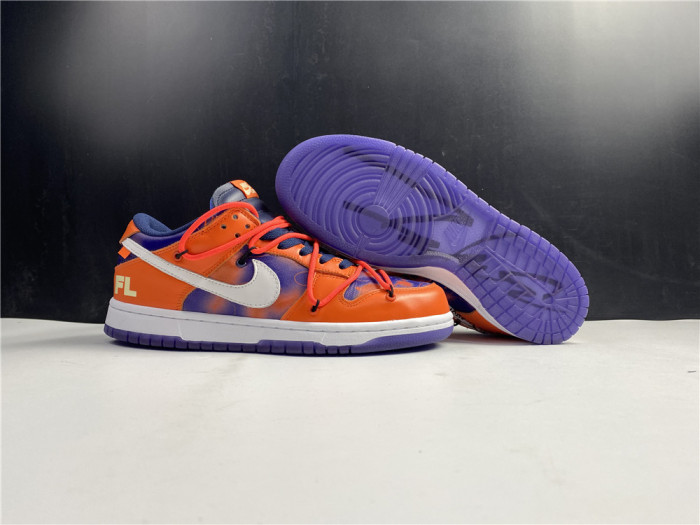 TB OFF-WHITE X NIKE SB DUNK LOW ORANGE PERPLE WHITE CT0856-801