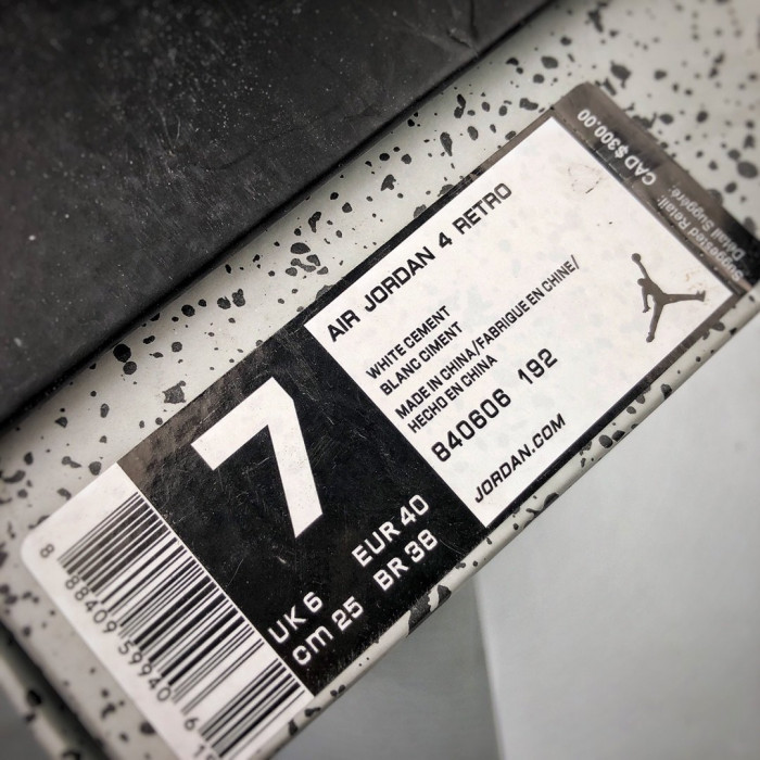 KICKWHO Air Jordan 4 OG White Cement 840606-192 (nike)