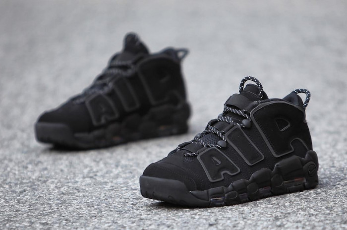 TB Nike Air More Uptempo Triple Black Reflective 414962-004