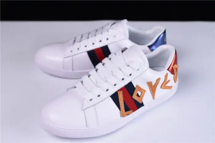 Reps LY GUCC ACE EMBROIDERED LOW-TOP SNEAKER WITH LOVED 497090 DOPE0 9095