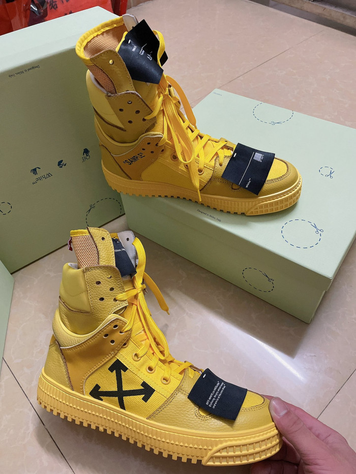 TB OFF-WHITE HIGH TOP SNEAKER