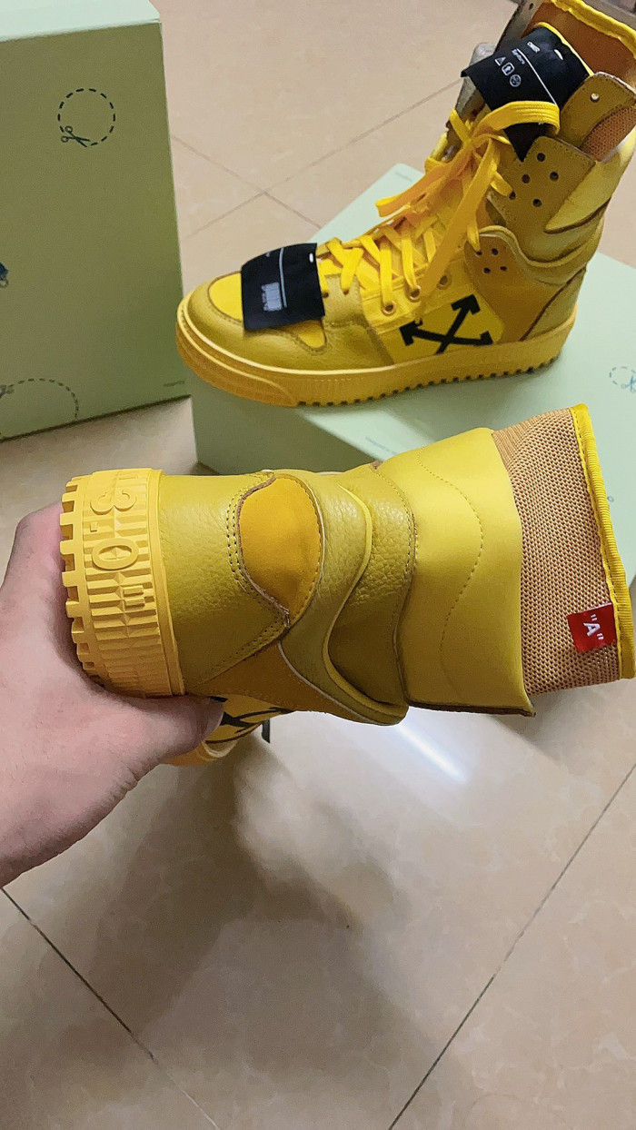 TB OFF-WHITE HIGH TOP SNEAKER