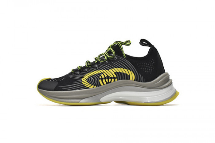 KICKWHO Gucc Run Sneakers Black Yellow