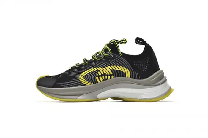 LY Gucc Run Sneakers Black Yellow