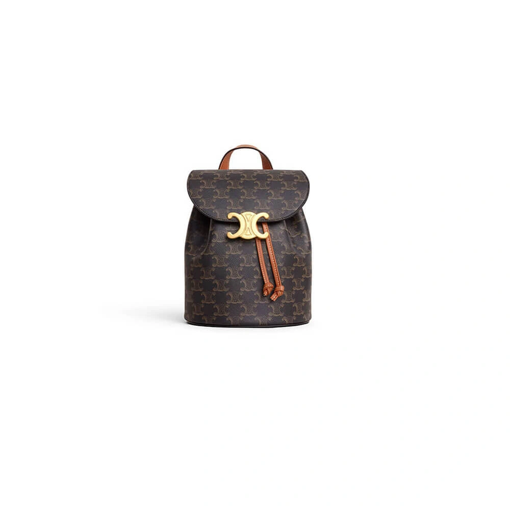 BACKPACK CELINE BONNIE IN Triomphe Canvas and calfskin Sleek 2557