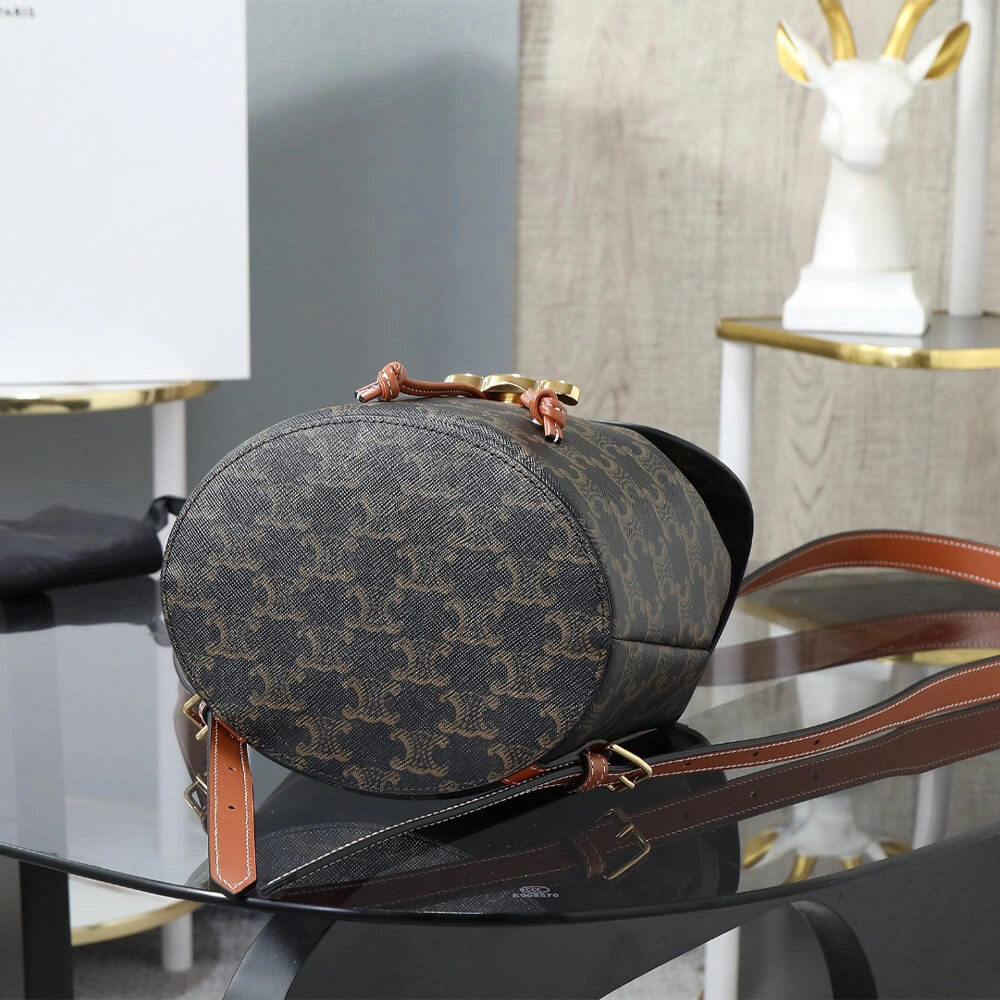 BACKPACK CELINE BONNIE IN Triomphe Canvas and calfskin Sleek 2557