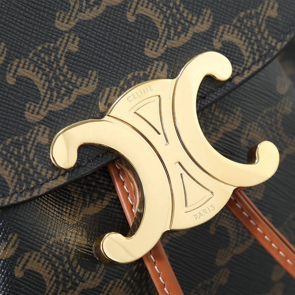BACKPACK CELINE BONNIE IN Triomphe Canvas and calfskin Sleek 2557
