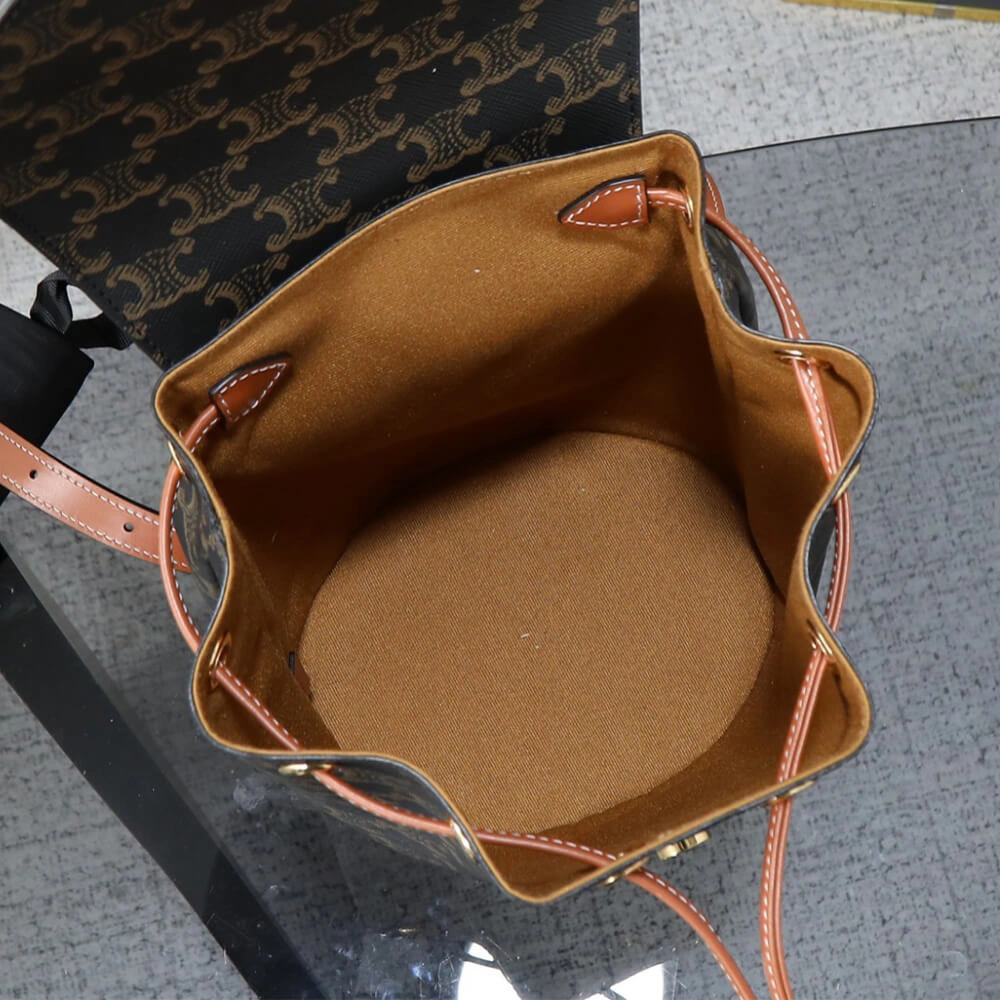 BACKPACK CELINE BONNIE IN Triomphe Canvas and calfskin Sleek 2557