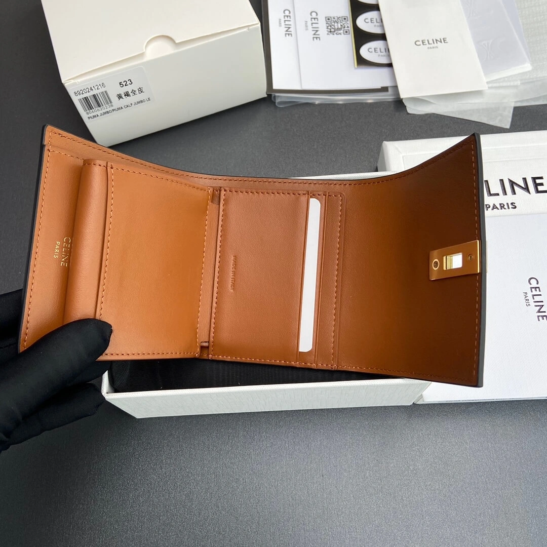 EasyMatch CELINE 16 Small Wallet in Shiny Calf Leather 2585