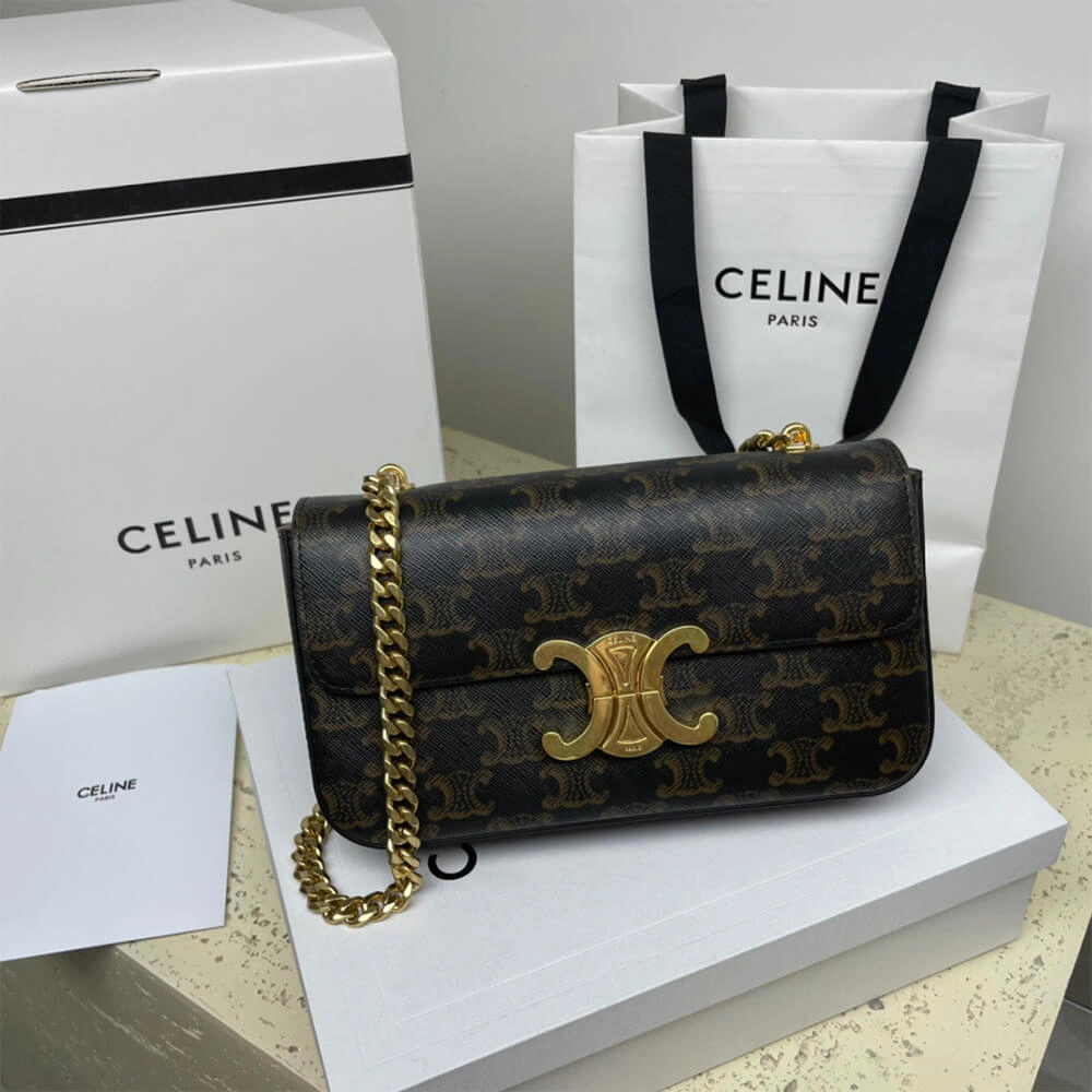 CELINE CHAIN SHOULDER BAG CLAUDE (HIGH-END GRADE） Soft 2464