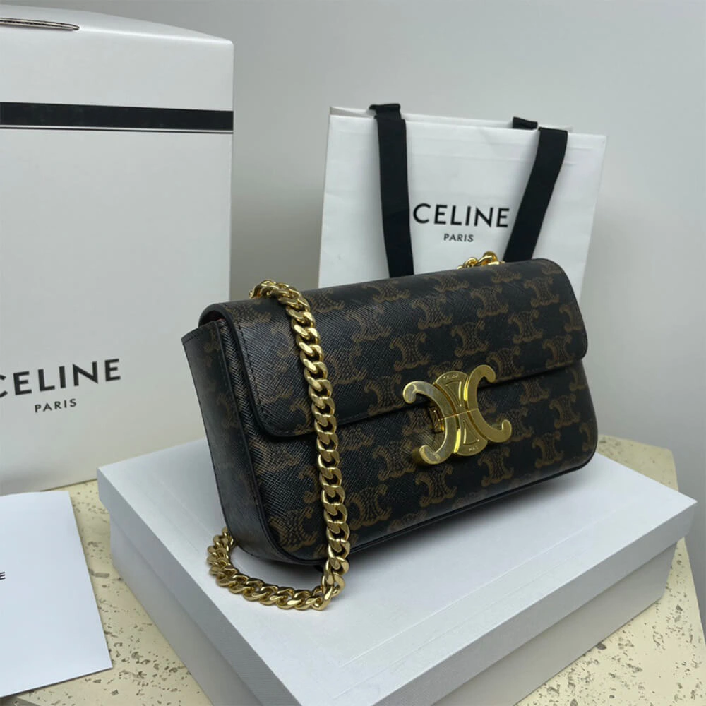 CELINE CHAIN SHOULDER BAG CLAUDE (HIGH-END GRADE） Soft 2464