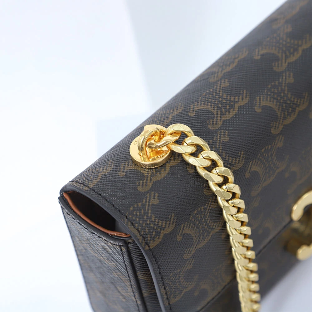 CELINE CHAIN SHOULDER BAG CLAUDE SmoothTexture 2555